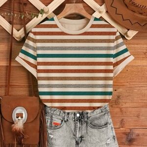New Striped Multicolor Women’s Shirt